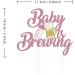 1 Pack Glitter Baby is Brewing Cake Topper for Beer Themed Baby Shower Decoration Beer Baby Gender Reveal Decoration (Pink baby) - Buy Online on SooperMarket.com