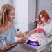 168W Aokyom UV LED Nail Dryer Lamp - Smart Sensor LCD Timer & Versatile for All Gel Nail Polish - Silver Pink - Buy Online on SooperMarket.com
