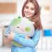 Mewaii 14'' Kiwi Cow Mushroom Pillow - Soft Stuffed Animal Plushie Toy for Kids - Cuddly Green Cow Plush 14 Inch - Buy Online on SooperMarket.com