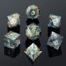 Dungeons and Dragons Dice Set DNDND Handmade Sharp Edge 7 Resin D&D Die with Gift Dice Case for DND Dungeons and Dragon Game (Dark Cyan with Gold Number) - Buy Online on SooperMarket.com