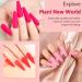 Lavender Violets 48-Piece Gel Polish Set with 54W Nail Lamp - Autumn Colours Starter Kit | Includes Nail Art Brush, Base Coat, Matte Top Coat, and No Wipe Top Coat | Q975 Q973 - Buy Online on SooperMarket.com