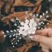 Edary Bridal Wedding Hair Comb Silver Flower Bridal Headpiece Rhinestone Hair Clips Crystal Hair Accessories for Women and Girls (2)