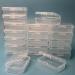 Wotermly 20 Pcs Mini Storage Containers Small Rectangle Plastic Clear Beads Storage Containers Box with Hinged Lid for Storage of Tiny Items (Size B 20 Pcs) SizeB20P
