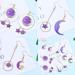 24-Piece Assorted Gold Plated Celestial Cat Charms for DIY Jewelry Making - Purple Enamel Earrings Necklace Bracelet Crafting (M582) - Buy Online on SooperMarket.com