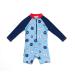 BONVERANO Baby Boys Swimsuit/Sunsuit UPF 50+ Sun Protection One Pieces Swimwear with Sun Hat 18 Months Blue