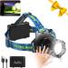 Ynipanda LED Rechargeable Headlamp,Updated 30W White Laser Beads - Blue