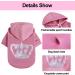EXPAWLORER Princess Dog Hoodie with Leash Hole - Pink Winter Coat for Girl Dogs - Buy Online on SooperMarket.com