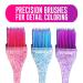 Colortrak Mini Glitter Trio Brush & Bowl Set - Colorful Feather Bristle Brushes & Stackable Color Bowls - Set of 3 - Buy Online on SooperMarket.com