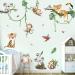 Decalmile Jungle Animal Tree Branch Wall Decals - Safari Animals Wall Stickers for Baby Nursery and Kids Bedroom Decor - Buy Online on SooperMarket.com