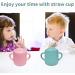 Adocham Silicone Baby Cup with Straw & Handles | BPA-Free Toddler Sippy Training Cup 5oz (Cyan) - Buy Online on SooperMarket.com