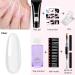 White Poly Nail Gel Kit for Beginners - 15ml Builder Extension Set with Slip Solution | DIY Nail Art Women Gift - Buy Online on SooperMarket.com