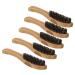 5-Piece Wooden Beard Brush Set for Men | Stiff Bristles & Durable Handle | Gentle Barber Shaving Brushes - Buy Online on SooperMarket.com