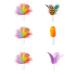 ORSDA Replaceable Feathers and Fluffy Toy Accessories 6Pcs Feather Refill for All ORSDA cat Toys 6pcs Replacement Feathers