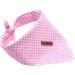 Lionet Paws Dog Bandana | Triangular Headscarf for Small Medium & Large Dogs | Pink Checkered | Pack of 1 - Buy Online on SooperMarket.com