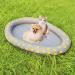 Pet Float Raft Puppies Swimming Floating Raft Pet Dog Cat Pool Float Inflatable Bed Beach Toy for Dogs Ring Raft Float for Pet Gray - Buy Online on SooperMarket.com