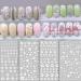 MiaoWu 8 Sheets White Cherry Blossoms Nail Art Supplies 3D Self-Adhesive Nail Art Stickers Decals for Women Girls Acrylic Nail Decoration
