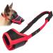 Muzzle for dogs muzzle with Velcro fastener bite bite safe barking and chewing with adjustable loop breathable mesh - red XL XL red red