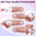 French Nails Stamp Set | Nail Design Kit with Scraper 2 Nail Stamps & 4 Transparent Silicone Gel Stamps - International Shipping Available - Buy Online on SooperMarket.com