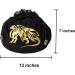 PUGED Large Dragon Drawstring Dice Bag - Black Storage Bag for Over 300 RPG MTG Game Dices - Buy Online on SooperMarket.com