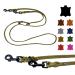 Dog liner Small dogs / large dogs black hooks 2m / 2.40m / 2.80m / 3.50m / 5m double line adjustable (3.50m x 8mm olive -green) 3.50m x 8mm olive -green