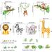 Olyee Jungle Animal Wall Stickers | Removable Nursery Decor for Kids Bedrooms | Farm Animals for Baby Toddler Room | Boy Girls Wall Decals - Buy Online on SooperMarket.com