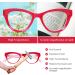 Fashion Oversized Cat Eye Blue Light Blocking Reading Glasses for Women - Red 2.75 - Buy Online on SooperMarket.com