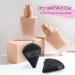 Velour Powder Puff Triangle Set for Face & Body - 6PCS Black Makeup Puffs - Buy Online on SooperMarket.com