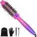 Thermal Brush Blowout Heated Round Brush Heated Curling Brush Purple Adjustable TEM Settings Negative Ion 01-purple
