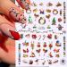JMEOWIO 12 Sheets Christmas Nail Art Stickers Decals Self-Adhesive Snowflake Xmas Winter Holiday Deer Nail Supplies Nail Art Design Decoration Accessories - Buy Online on SooperMarket.com