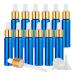Tianzd 12 pieces 10 ml of empty chrome blue drip bottle Pipette bottles with glass pipette 10 ml of glass bottle with a drip pipette with gold screw cap for essential oils perfume oils blue 10 ml