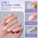 Extra Short Almond Nail Tips | BTArtbox XCOATTIPS Gel Press On Nails | Natural Matte Oval Fake Nails for Acrylic Extensions - Buy Online on SooperMarket.com