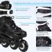 Unisex ABEC-7 Inline Skates - White Men's 11 / Women's 11.5 - 85A Wheels - Adult Fitness Skates - Buy Online on SooperMarket.com