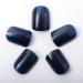 Novo Ovo Dark Blue Monochrome Short Corner Oval Press-On Nails | Premium Artificial Fingernails - Easy Application with Glue - Buy Online on SooperMarket.com