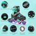 Adjustable Kids Roller Blades with Illuminating Wheels - Green Medium - Big Kids (Sizes 1-4 US) - Buy Online on SooperMarket.com