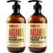 Moroccan Argan Oil Shampoo and Conditioner SLS Sulfate Free Set - Best Gift for Damaged, Dry, Curly or Frizzy Hair - Thickening for Fine / Thin Hair, Safe for Color and Keratin Treated Hair