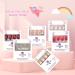 Medium Long Square Pink White Gradient Press on Nails | Full Cover Fake Nails for DIY Manicure | Christmas Nail Art Tips - Buy Online on SooperMarket.com