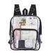 Cute Small Clear Backpack Stadium Approved, Waterproof Lightweight Transparent Mini Backpack for Work, Travel, Concert, Beach & Sport Events (Black)