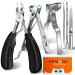 DRMODE PROFI Footnail pliers Set - Super sharp nail scissors footnail nail snail for thick nails nail tongs for ingrown hard nails & fingernail clippers for men with nail file 6 pieces
