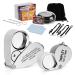Wanapure 10&40 Metal Jewelry Loop Magnifier, Jewelers Eye Loupe with LED Light, Includes Drawstring Bag and Adjustable Lanyard, Pocket Illuminated Magnifying Glass for Gems, Rock Collection 10x & 40x