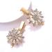 Large Sparkle Rhinestone Flower Hair Clip - Non-Slip Gold Hairpin for Women and Girls - Buy Online on SooperMarket.com