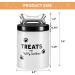 Fluffy Bellies Dog Treat Jar - 5 Cup Black White Ceramic Container - Farmhouse Dog Cookie Canister - Rustic Pet Food Jar - Buy Online on SooperMarket.com