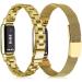 KOREDA Fitbit Luxe Bands Set - 2 Pack Stainless Steel Metal + Mesh Woven Strap Replacement for Fitbit Luxe Fitness Tracker (Champagne Gold) - Buy Online on SooperMarket.com