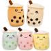 AMOZO Cute Cartoon Boba Milk Tea Plush Doll - Giant Bubble Tea Cup Pillow Toy (Pink 24cm) - Buy Online on SooperMarket.com