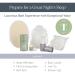 Scentered Prepare for a Great Night's Sleep Bath Set - Relaxing Bath Salts Aromatherapy Balms Body Loofah & Shower Cap - Perfect Bath Gift Set for Women - International Shipping Available - Buy Online on SooperMarket.com