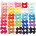 50 Pcs Tiny Baby Hair Clips - Alligator Clips Hair Bows for Girls in 25 Pairs - Hair Barrettes for Infants and Toddlers - Assorted Colors - Buy Online on SooperMarket.com