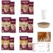 Temas Costa Coffee Instant Coffee Sachets Bundled With Reusable Coffee Cup Sleeves & Coffee Stirrers | 3 Flavours - Creamy Cappuccino Salted Caramel Latte Millionaire Mocha (Mixed Variety Flavour)