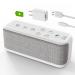 Sound Machine for Adults , USB Rechargeable White Noise Machine for Office Privacy & Noise Canceling, 42 Soothing Sound with Lullabies & Fan Sounds, Auto-Off Timer & 8-Level Volume Control Gray