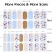 NAILOG Semi Cured Gel Nail Strips - Salon-Quality Long Lasting Nail Stickers - Vintage Print & Silver Glitter - 34pcs - Buy Online on SooperMarket.com