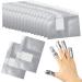 Sularpek 100 Pcs Foil Nail Wraps Aluminium Foil Nail Remover with Pre-attached Lint Free Pads Remover for Acrylic/UV/Gel Polish Soaks Nail Art Cleaner
