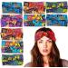 JSGHGDF Patterned Headwear Bohemia Knotted Wide Headbands Kids Adults Colorful Headpiece Fashionable and Comfortable Sweatbands Pink - Buy Online on SooperMarket.com